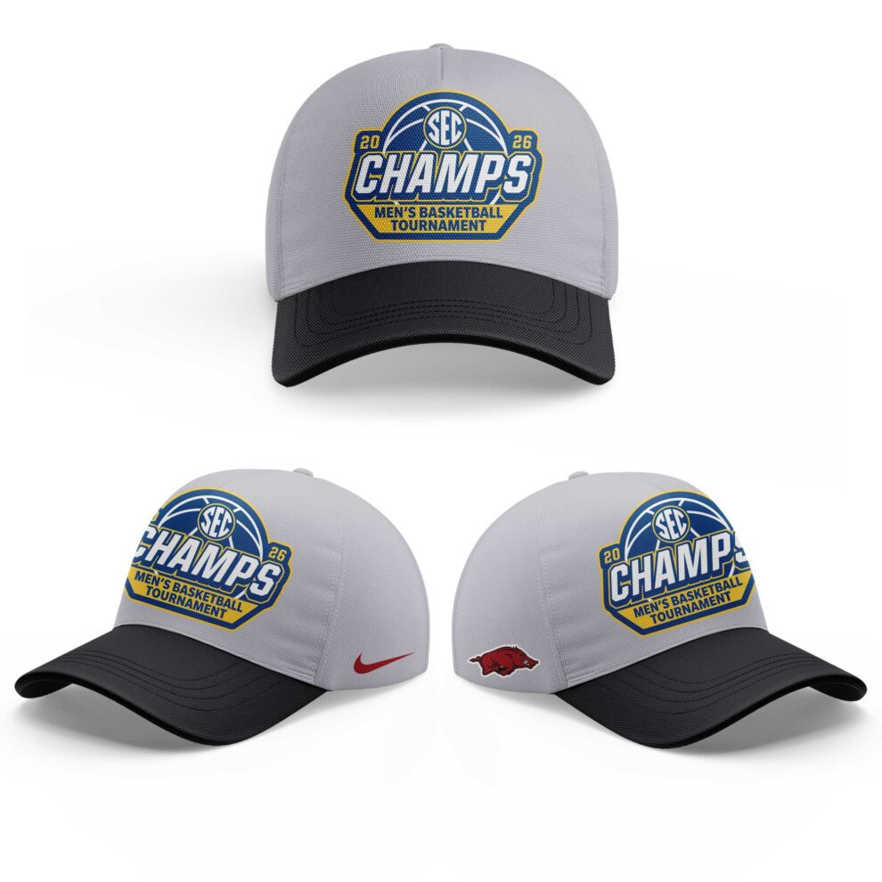A Razorbacks Basketball 2026 SEC Men™s Basketball Tournament Champions White Hoodie