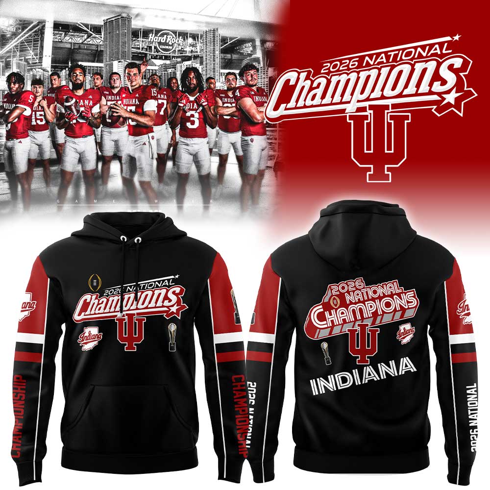 Indiana Hoosiers 2026 National Championship Black Hoodie