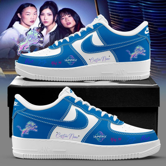 Detroit Lions KPop Demon Hunters Custom Name Shoes AF