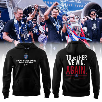 Paris Saint-Germain (PSG) – Champions of the UEFA Champions League 2026. Hoodie Black