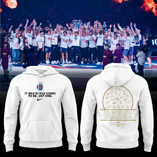 Paris Saint-Germain (PSG) – Champions of the UEFA Champions League 2026. Hoodie White