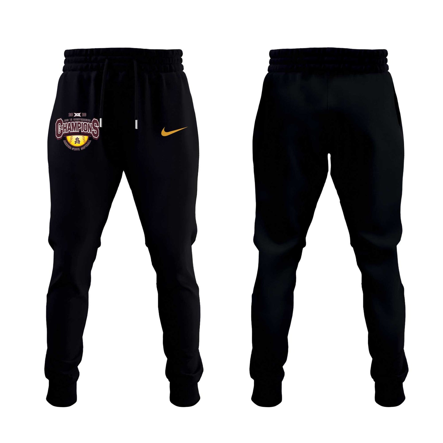 Arizona State Sun Devils 2026 Big 12 Softball Tournament Champions Locker Room Hoodie White V2
