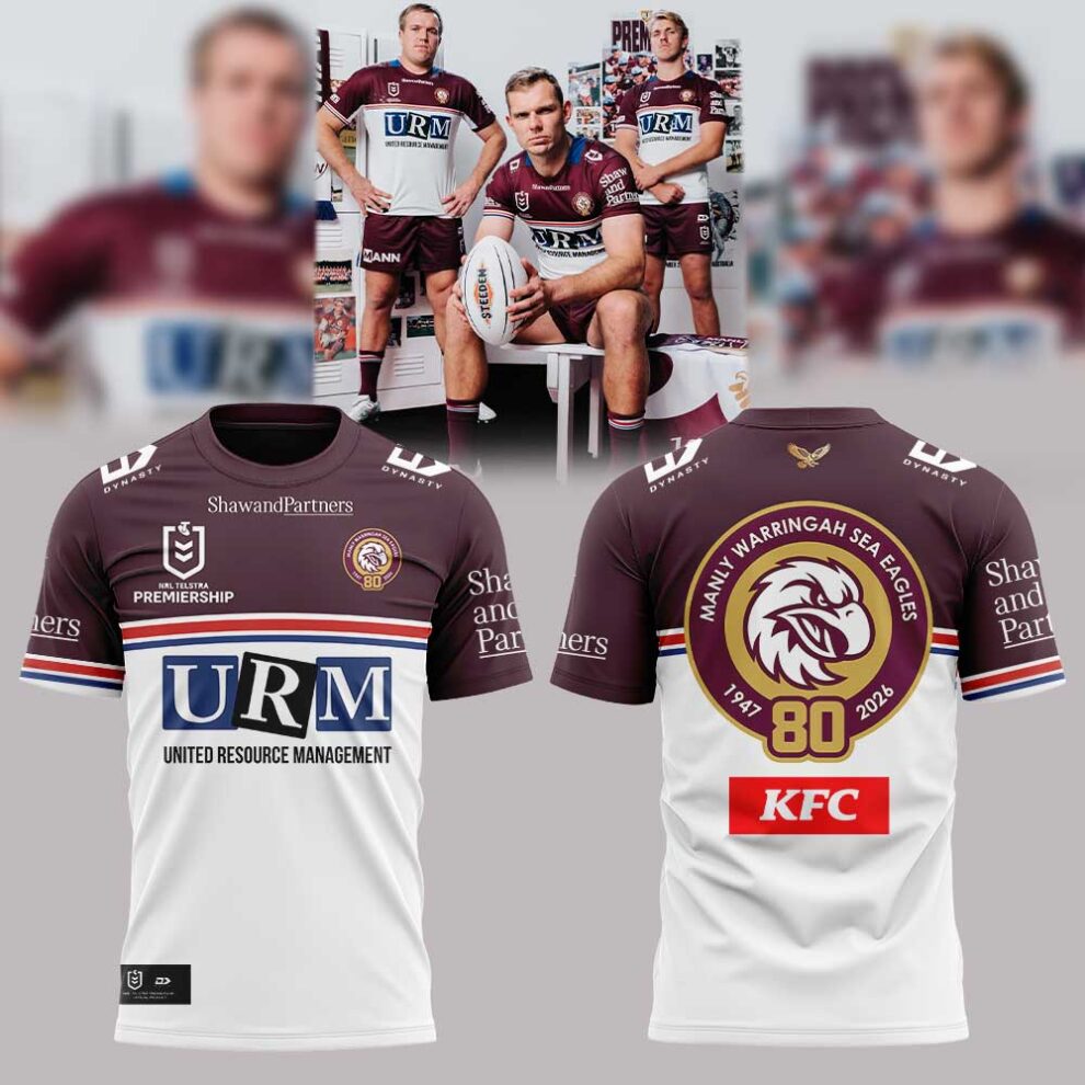Manly Warringah Sea Eagles So fresh and So clean 50th Uniform 2025 Combo Shirt