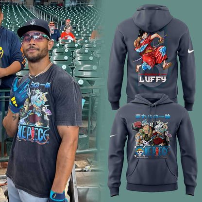 S Mariners Julio Rodríguez One Piece Straw Hat Crew Group Portrait Hoodie