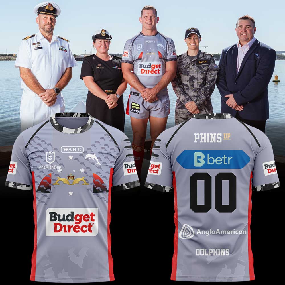 Dolphins NRL Our 2026 ANZAC Round Shirt Custom Number