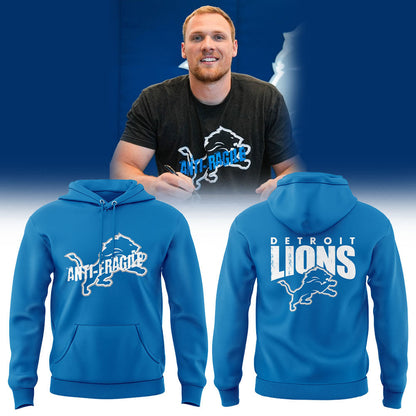 D Lions x Jack Campbell Our All-Pro linebacker Hoodie Blue