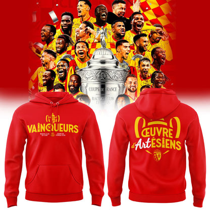 Racing Club de Lens Coupe de France 2025–26 Champions Hoodie Red