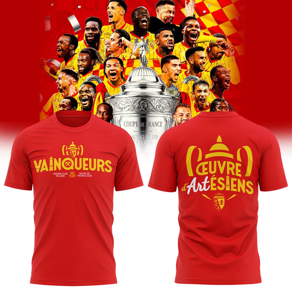 Racing Club de Lens Coupe de France 2025–26 Champions Shirt Red