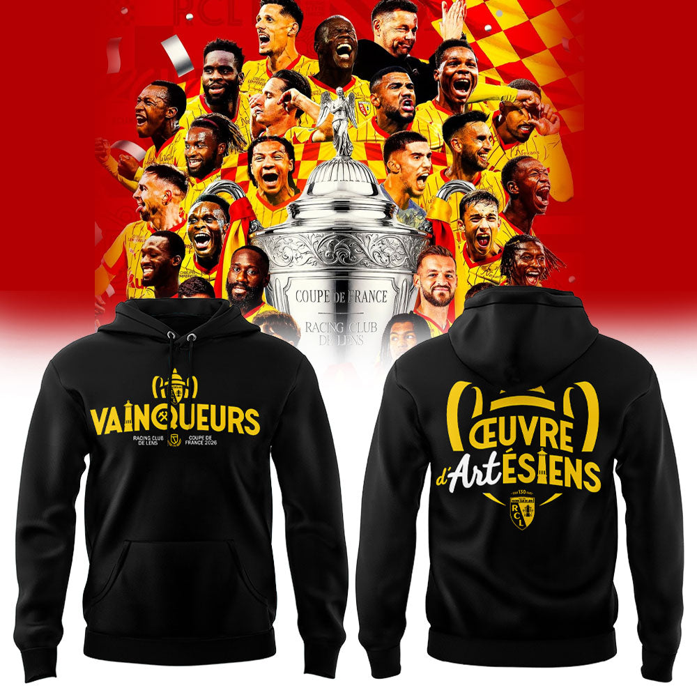 Racing Club de Lens Coupe de France 2025–26 Champions Hoodie Black