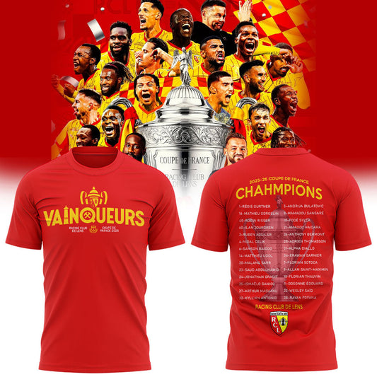Racing Club de Lens Coupe de France 2025–26 Champions Shirt Red V2