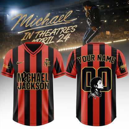Michael Jackson Customize Football Jersey – Special Movie Edition – Red&Black