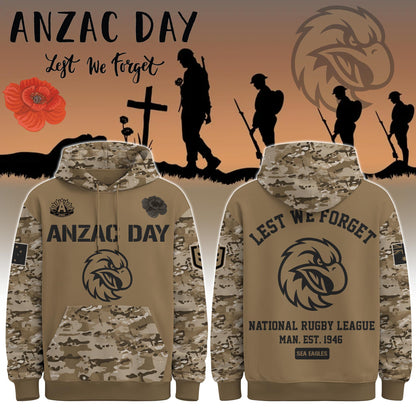 Manly-Warringah Sea Eagles “ Anzac Day Hoodie