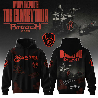 Baseball x Twenty One Pilots The Glancy Tour 2025 Hoodie Limited Edition