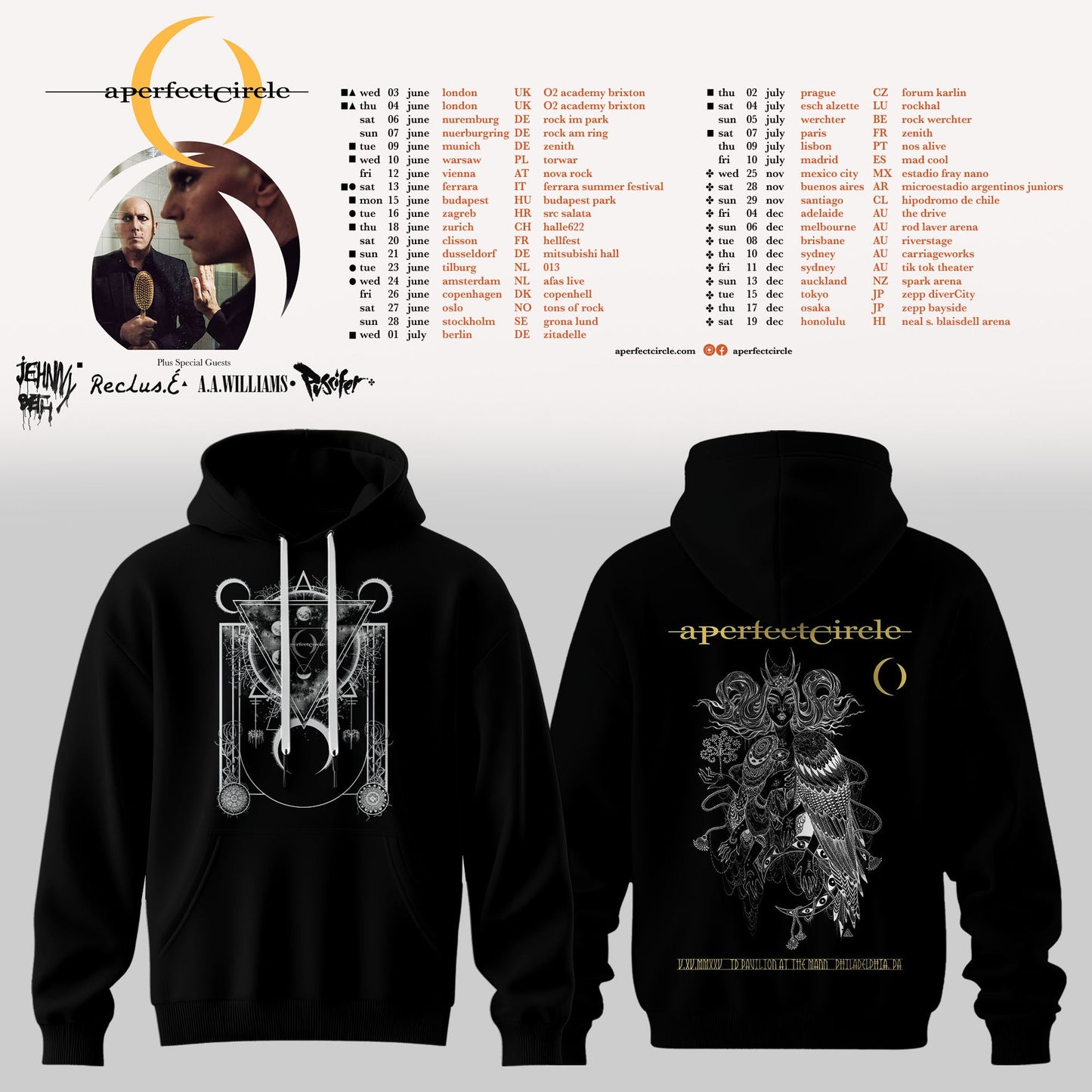 A PERFECT CIRCLE — WORLD TOUR COLLECTION HOODIE