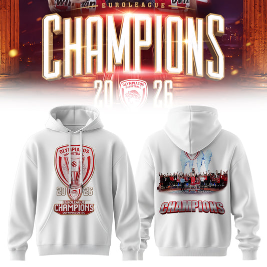 THE 2026 EUROLEAGUE CHAMPIONS – OLYMPIACOS Hoodie