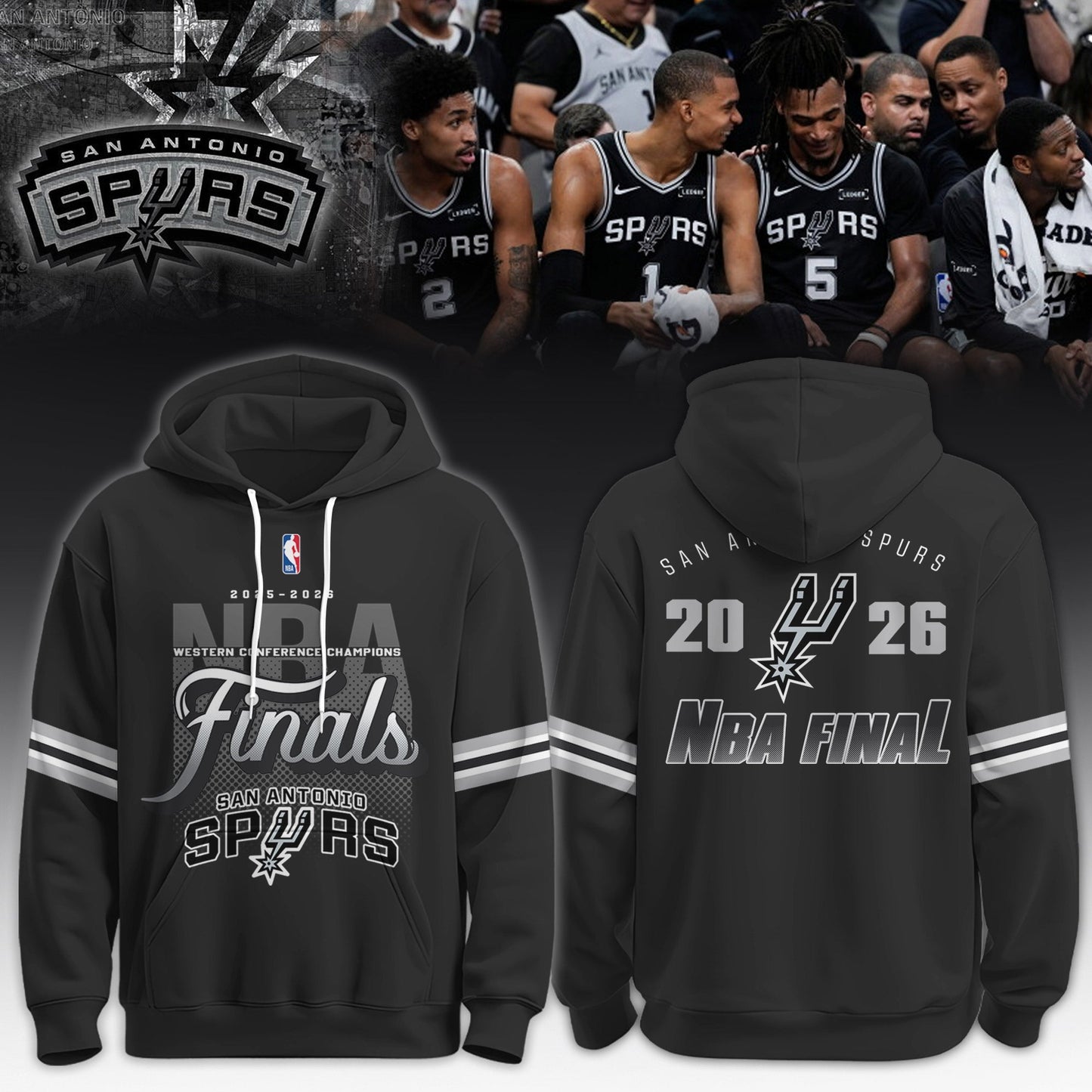 San Antonio Spurs 2026 Western Conference Finals Champions Hoodie