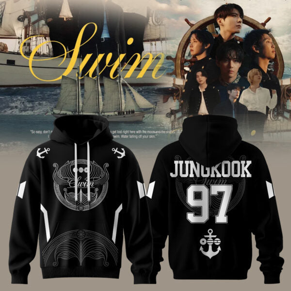 BTS “ Swim Arirang Album Mixed Mesh Hoodie