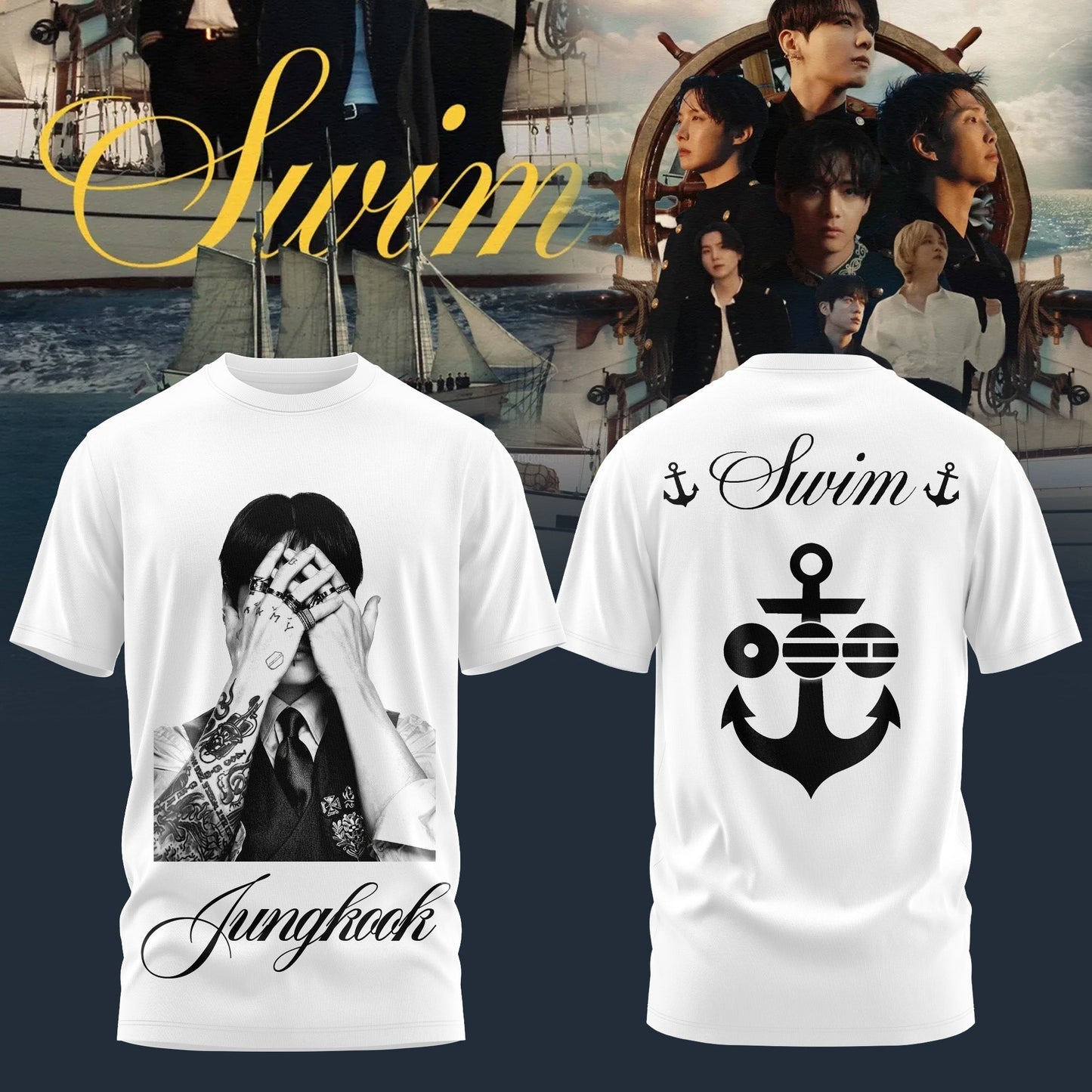 BTS “ Swim Arirang Album Mixed Mesh Shirt - Jungkook
