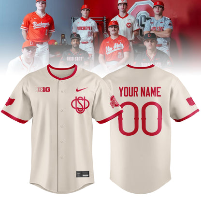 OSU Baseball 2026 Limited Custom Jersey – Cream