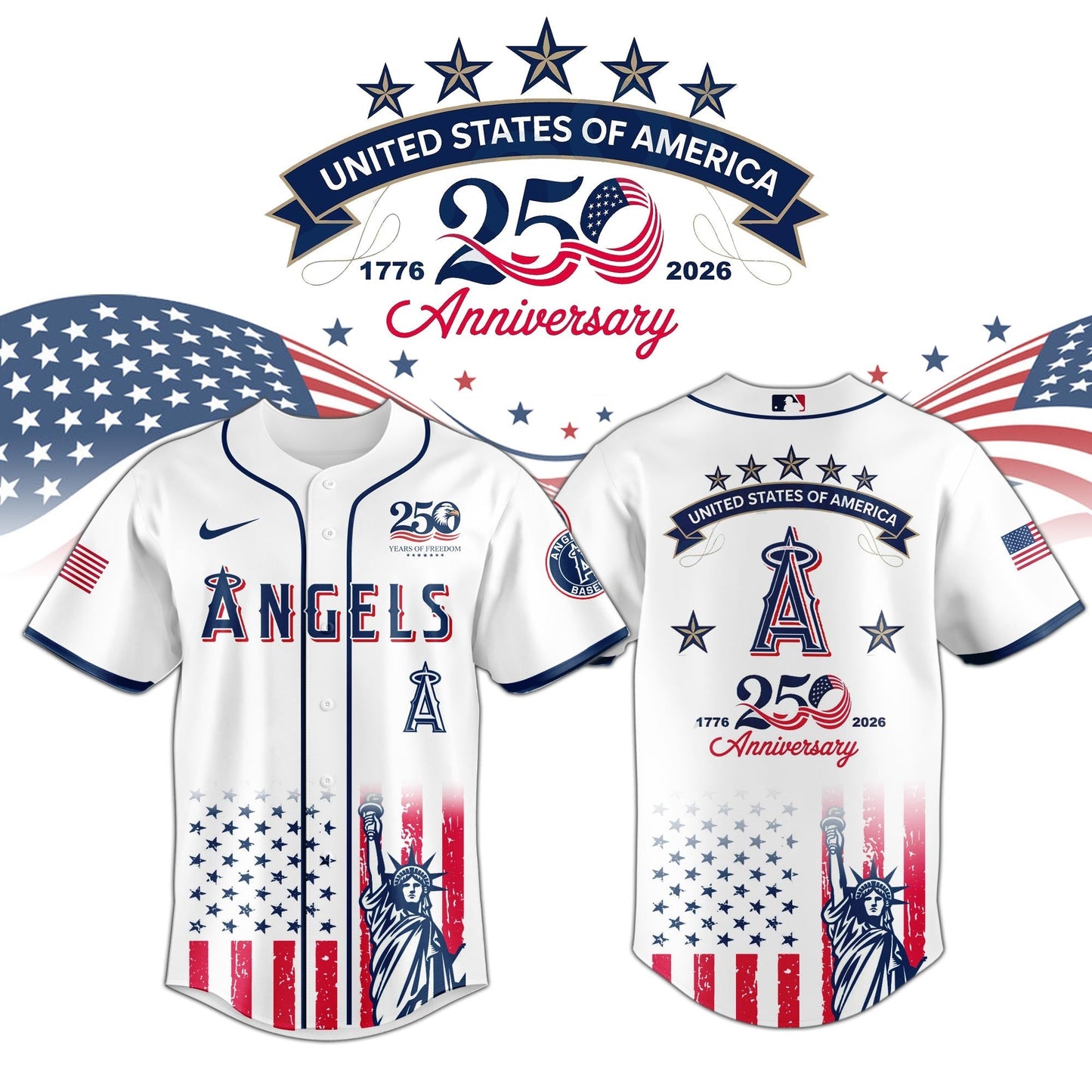 LA Angels special America’s 250th Anniversary Limited Edition Jersey