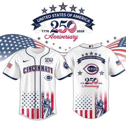 CIN Reds special America’s 250th Anniversary Limited Edition Jersey
