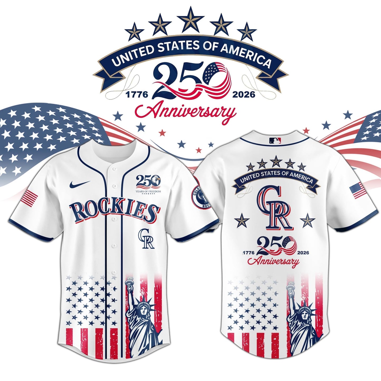 COL Rockies special America’s 250th Anniversary Limited Edition Jersey