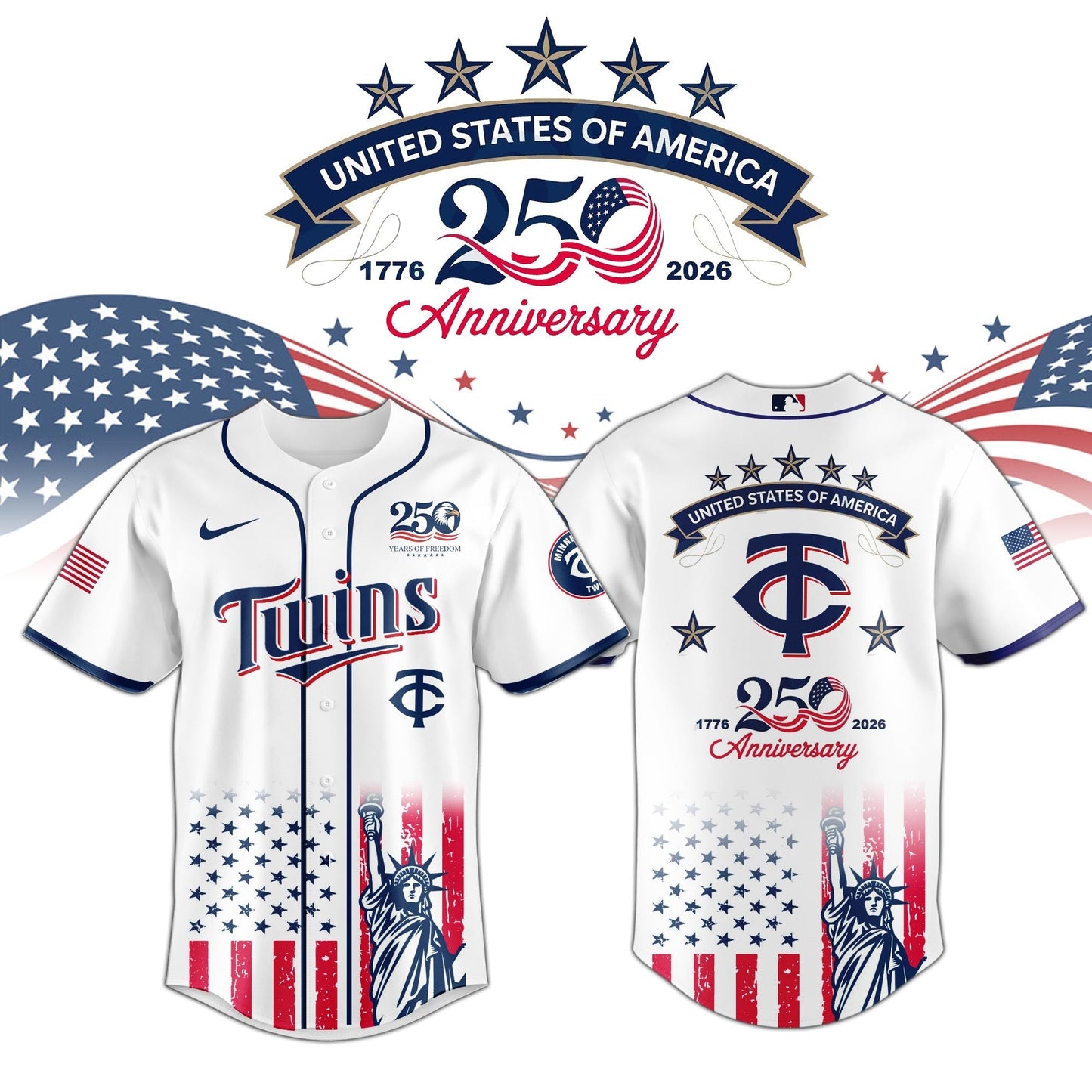 MIN Twins special America’s 250th Anniversary Limited Edition Jersey