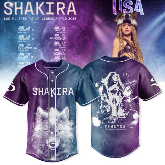 Shakira“ She Wolf Galaxy Tour Jersey