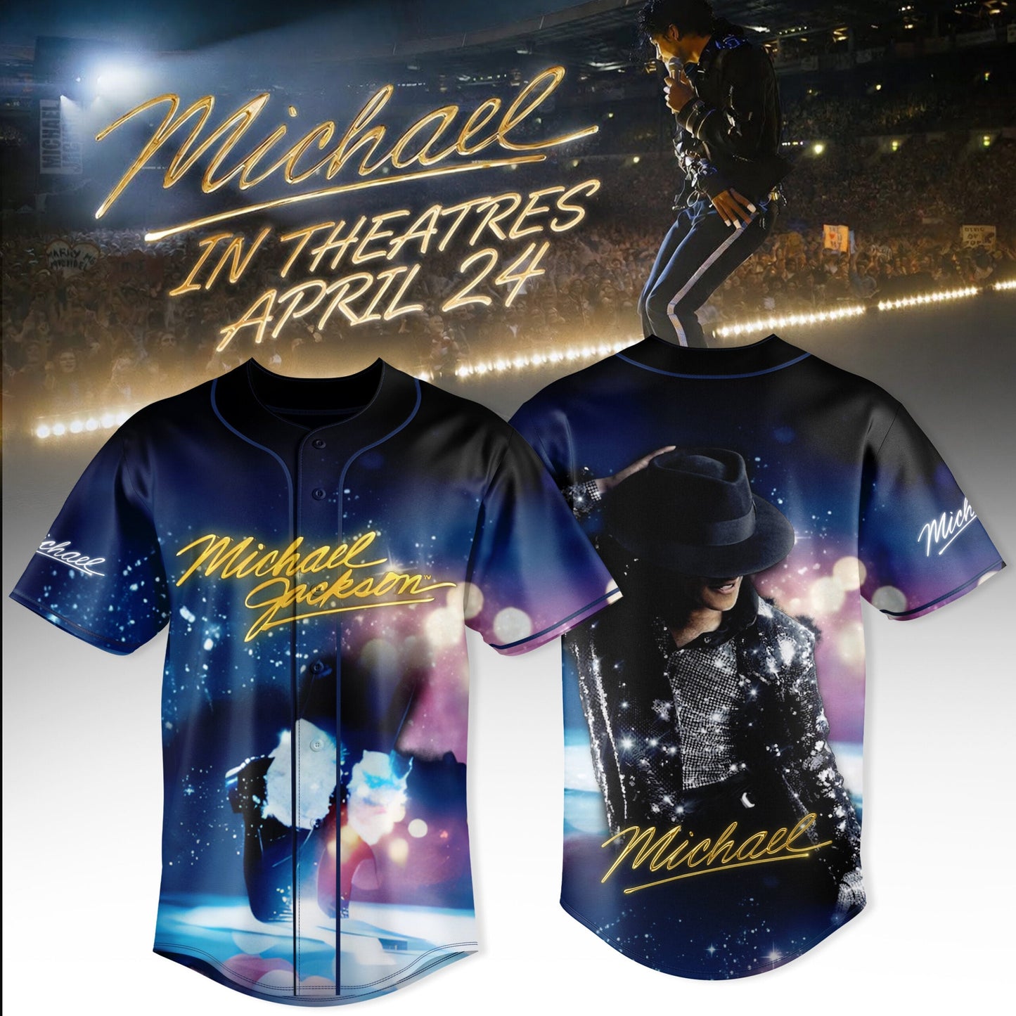 Michael Jackson Exclusive 3D Baseball Jersey – Special Movie Edition