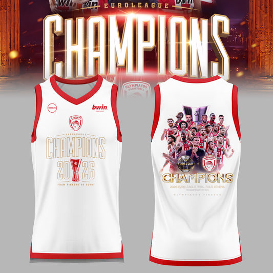 THE 2026 EUROLEAGUE CHAMPIONS – OLYMPIACOS Jersey