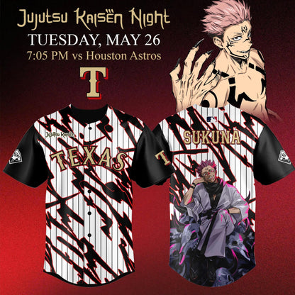 Texas Rangers x Jujutsu Kaisen ‘Sukuna’ Night 2026 Jersey