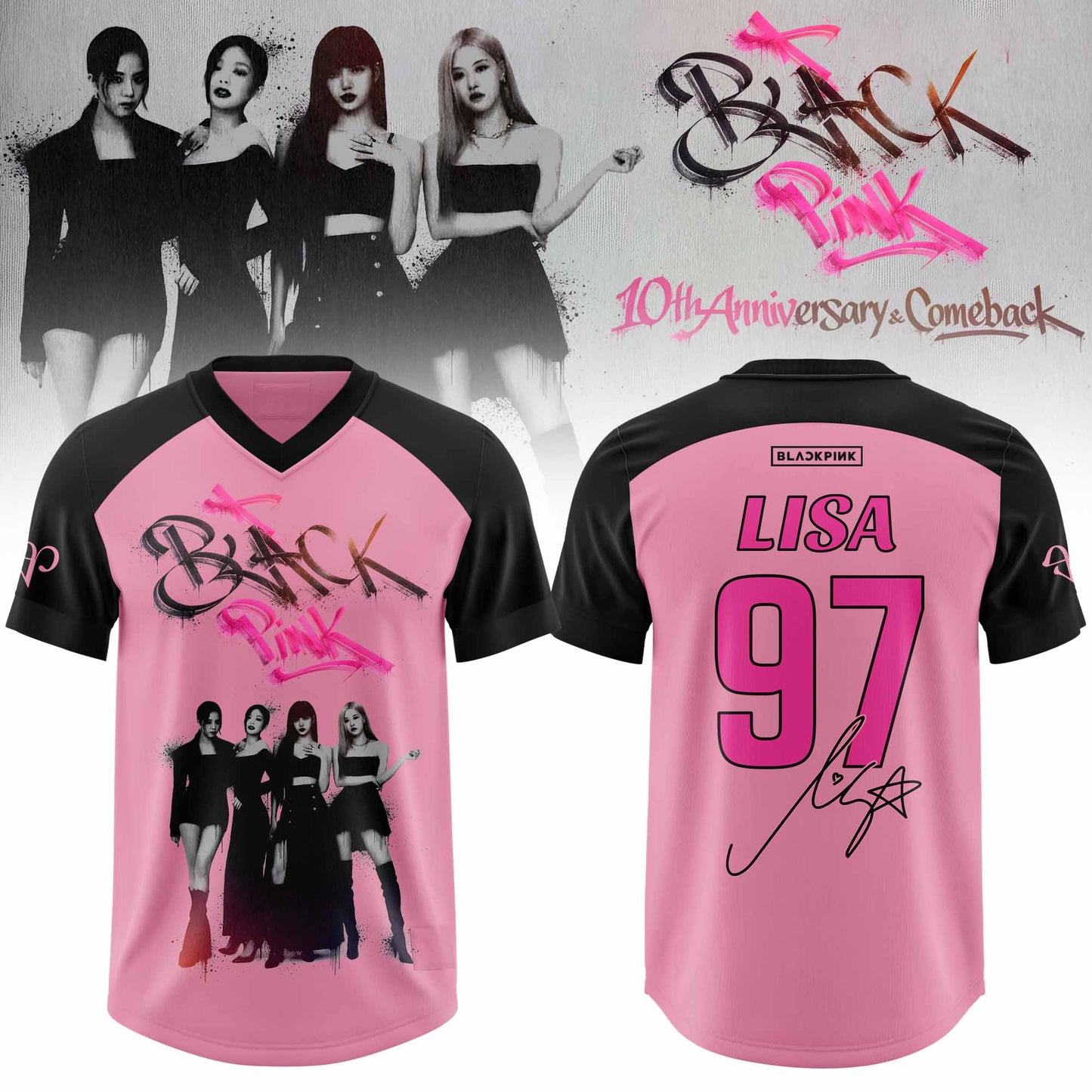 ðŸ–¤ BLACKPINK “ 10th Anniversary & Comeback ðŸ©· Football Jersey “ Lisa