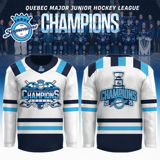 Chicoutimi Saguenéens 2026 QMJHL Champions Hockey Jersey Limited Edition