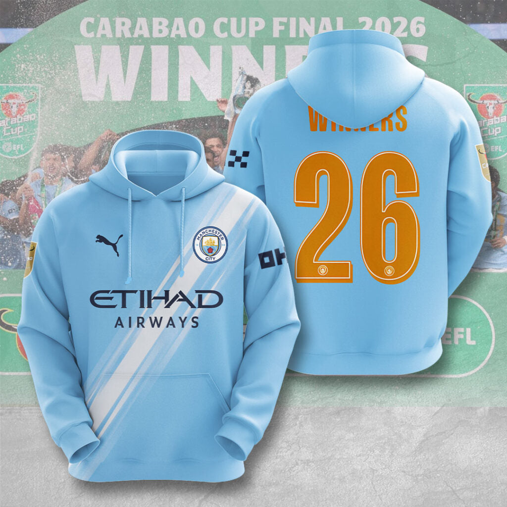Manchester City Carabao Cup Winner™s 2026 3D Hoodie