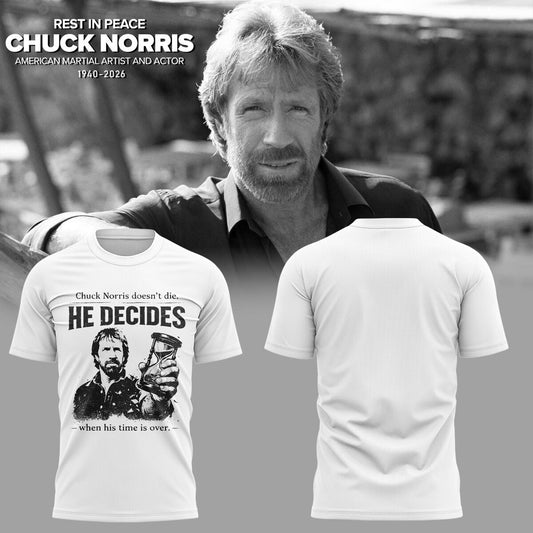 REST IN PEACE ðŸ–¤ðŸ•Šï¸ Chuck Norris TShirt
