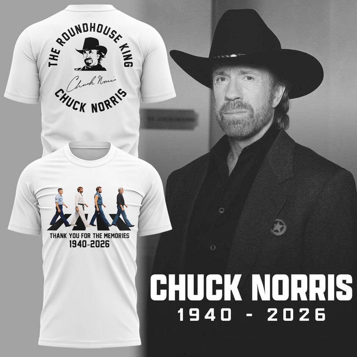 REST IN PEACE ðŸ–¤ðŸ•Šï¸ Chuck Norris TShirt