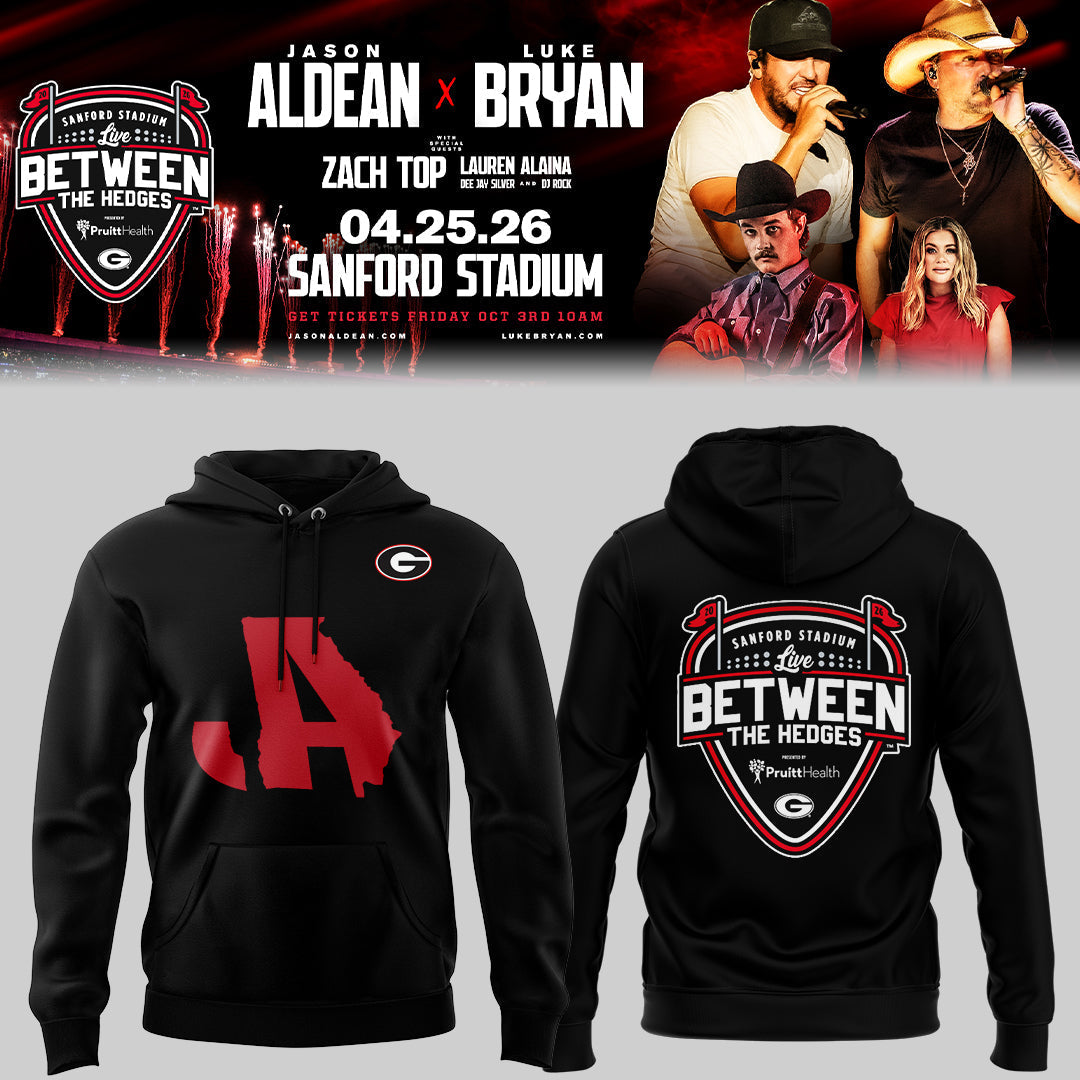 Limited Edition JA x LB “Live Between The Hedges” At Sanford Stadium Hoodie