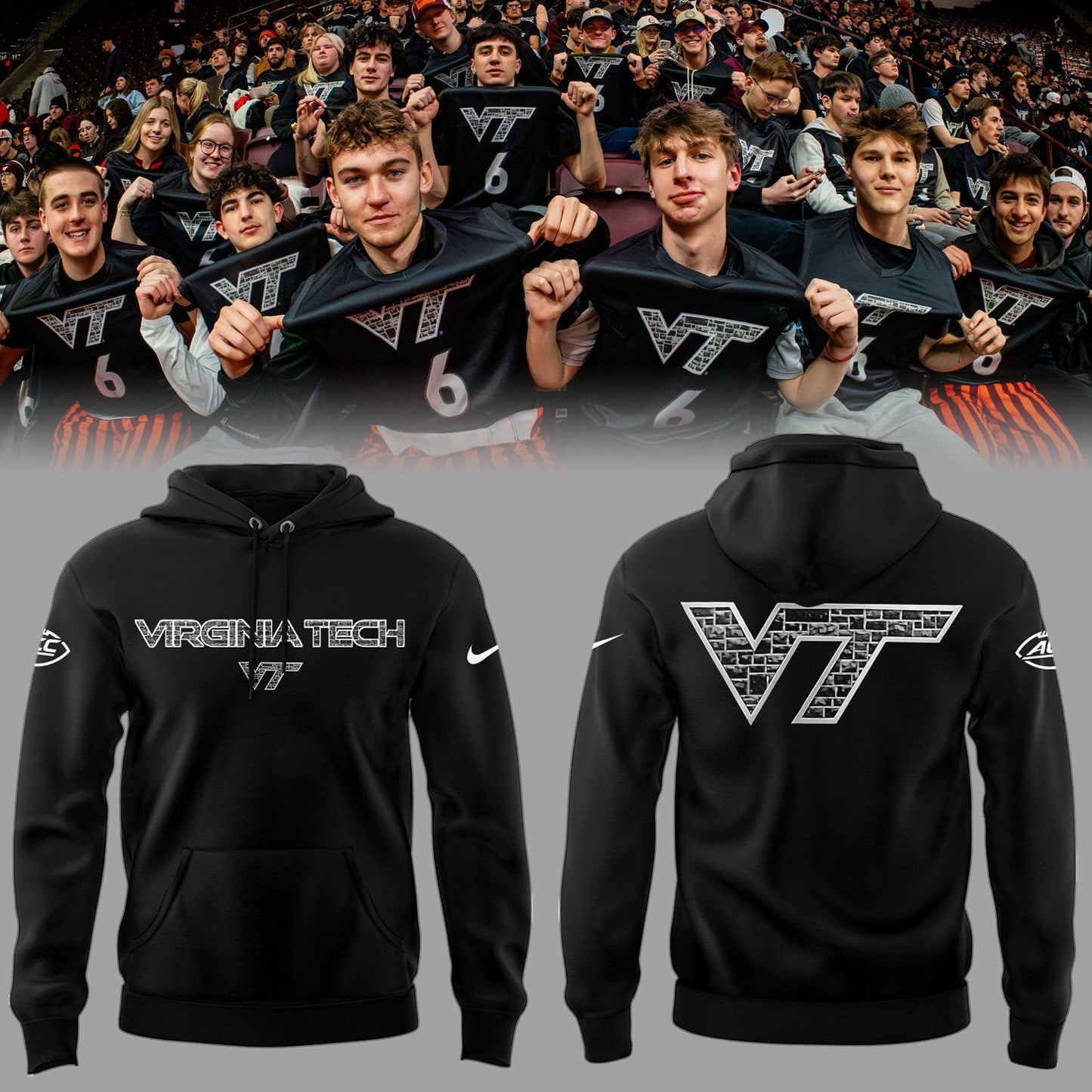 Virginia Tech Hokies Black Out Limited Edition Combo Hoodie