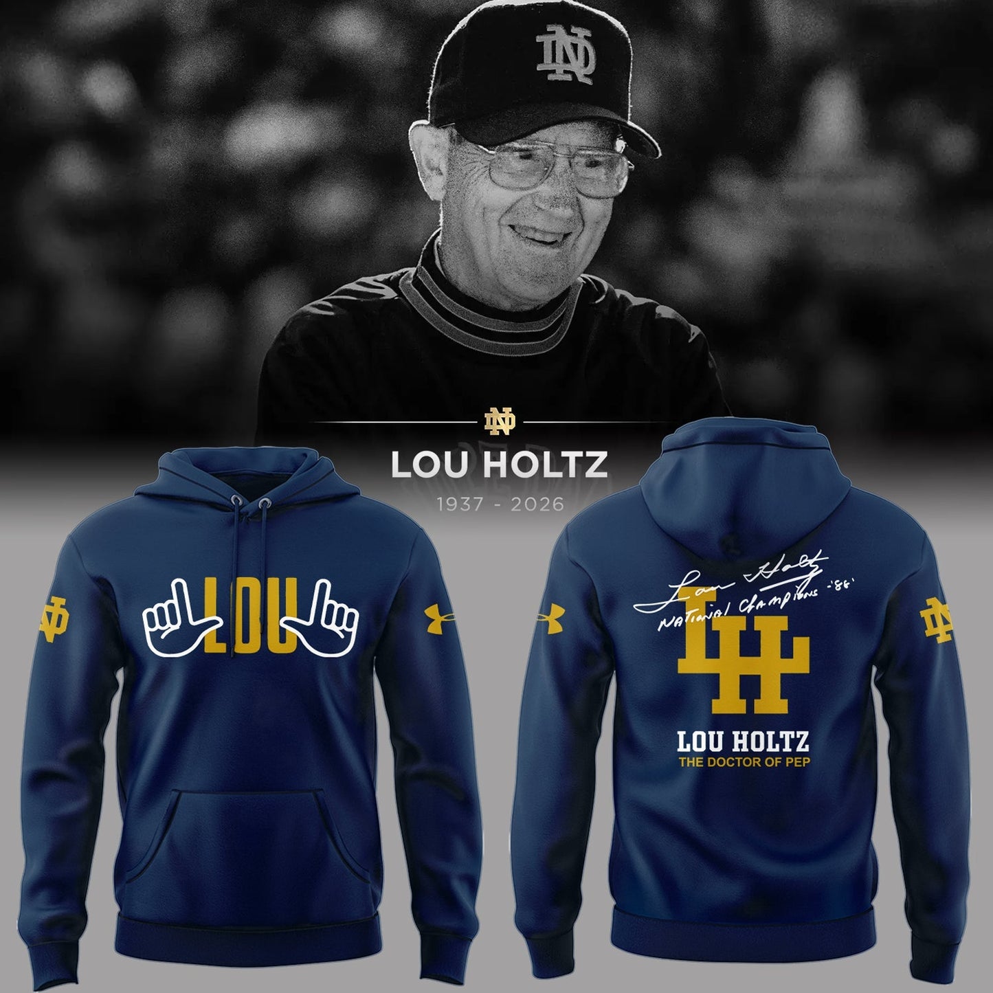 Remembering The Life And Legacy Of Lou Holtz Hoodie