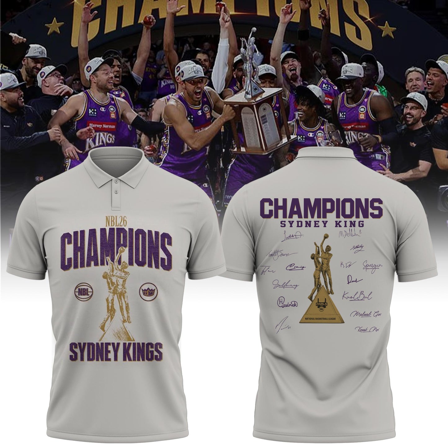 Sydney Kings Special Champions NBL 2026 Limited Edition Polo