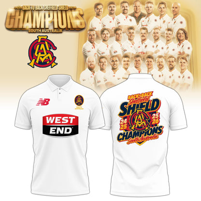 South Australia Special Back to Back Sheffield Shield Cricket Champions Limited Edition Polo