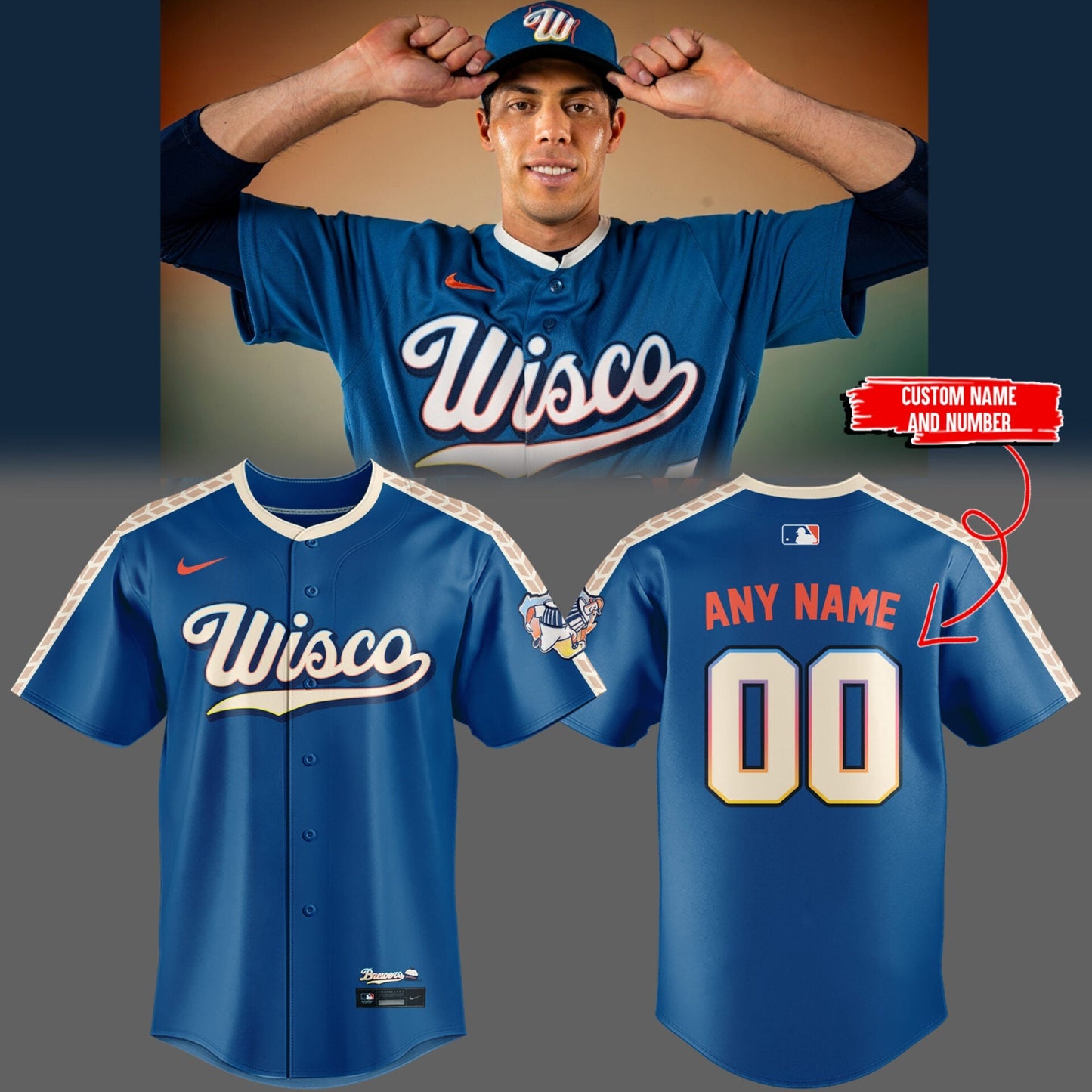 BREW ⚾ City Connect “That’s the Wisco way” Jersey