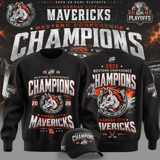 Kansas City Mavericks 2026 Western Conference Champions Sweater