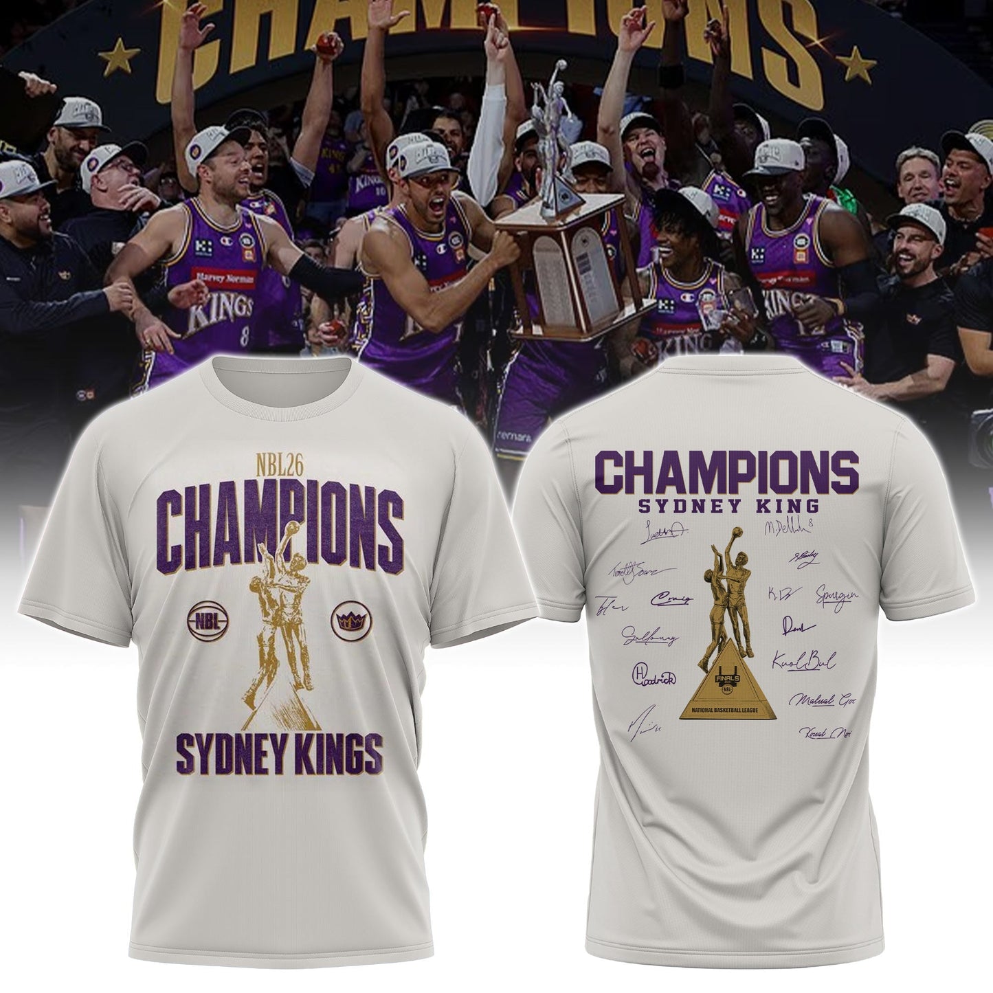Sydney Kings Special Champions NBL 2026 Limited Edition T.shirt