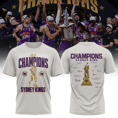 Sydney Kings Special Champions NBL 2026 Limited Edition T.shirt
