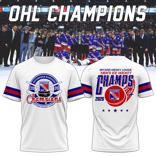 Kitchener Rangers Special OHL Champions 26 Limited Edition T.shirt