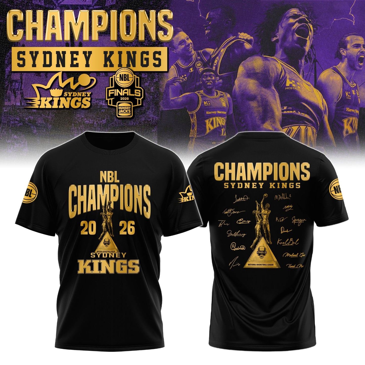 Sydney Kings Champions NBL 2026 tshirt Limited Edition + Selling Out Fast