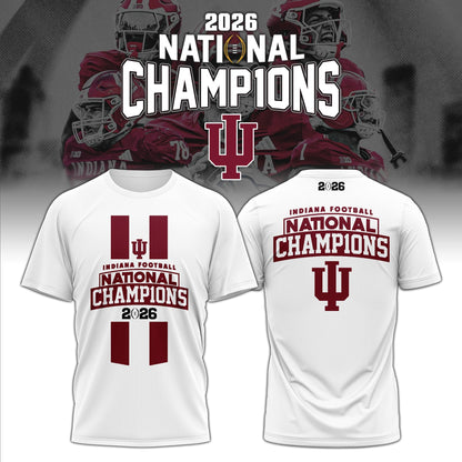 Indiana Hoosiers National Champions 2025/26 Tshirt White Limited Edition + Selling Out Fast v1
