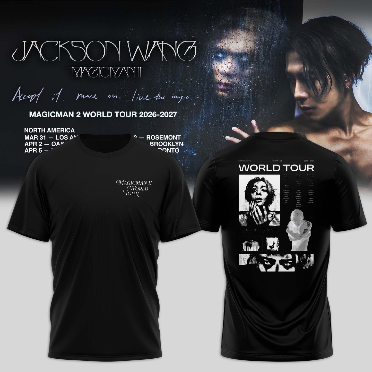 JACKSON WANG “ MAGICMAN 2 WORLD TOUR Limited T-shirt