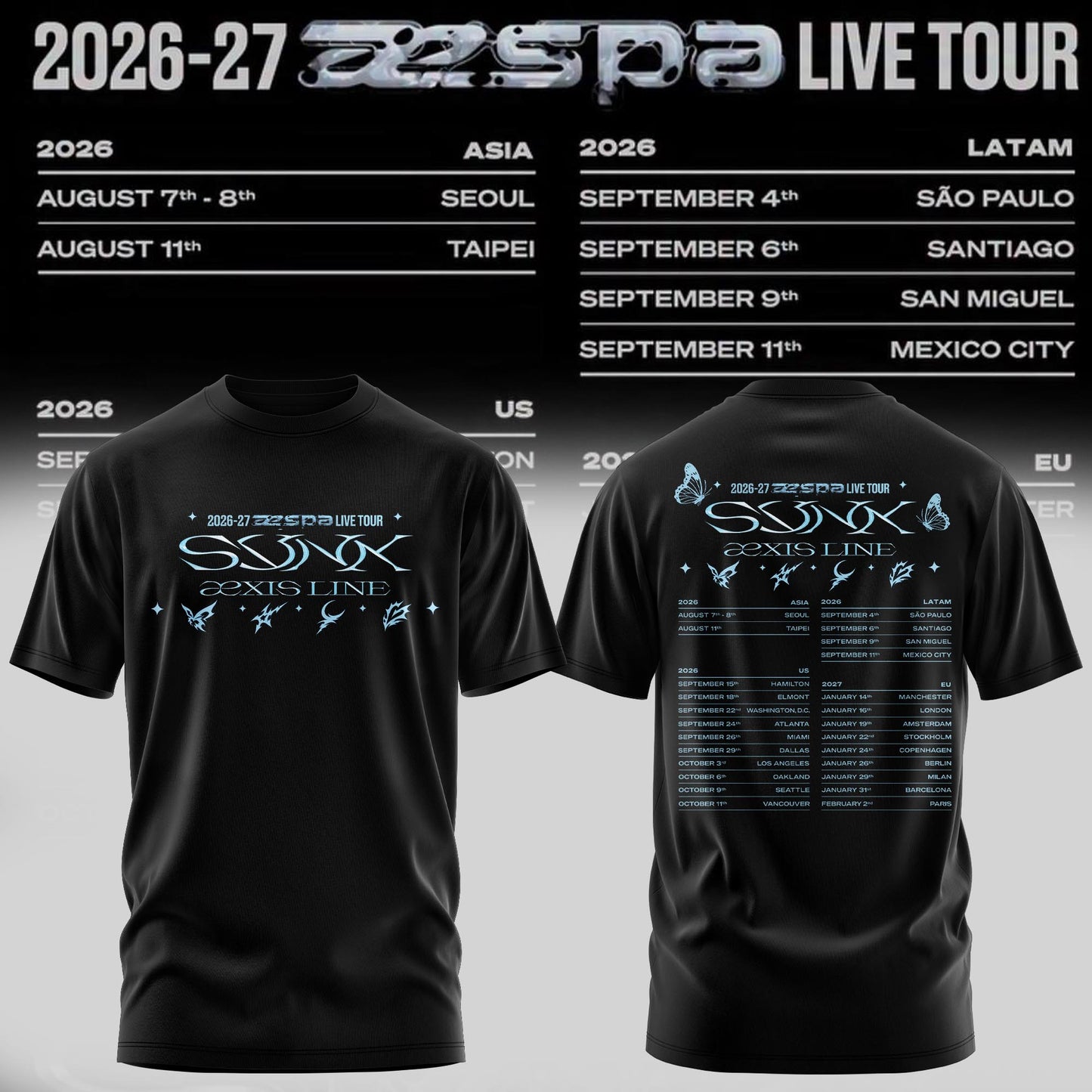 Aespa LIVE TOUR Tee (BLACK)